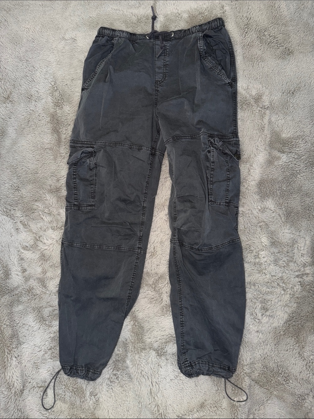 Garage Men's Black Cargo Pants with Utility Pockets
